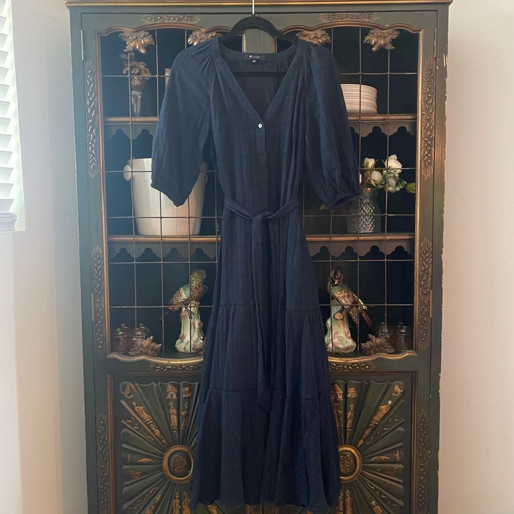 Madewell Dark Blue Long Sleeve Dress